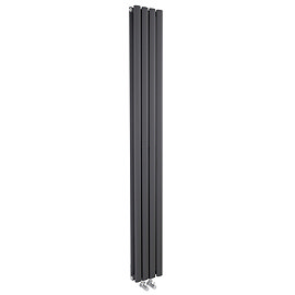 Hudson Reed - Revive Anthracite Designer Radiator - W236 x H1800mm - HRE009 Large Image