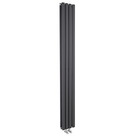 Hudson Reed - Revive Anthracite Designer Radiator - W236 x H1800mm - HRE009 Large Image