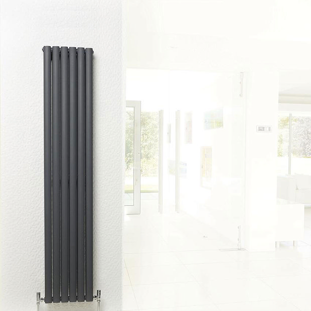 Hudson Reed Revive Double Panel Designer Radiator 1500 x 354mm - Anthracite - HLA76 Feature Large Im