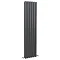 Hudson Reed Revive Double Panel Designer Radiator 1500 x 354mm - Anthracite - HLA76 Large Image