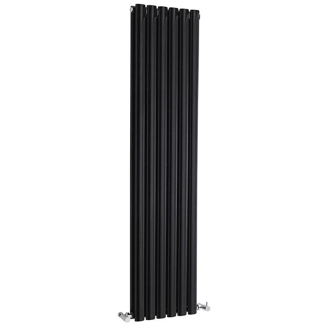 Hudson Reed Revive Double Panel Designer Radiator 1500 x 354mm - High Gloss Black Large Image