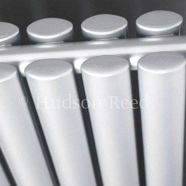 Hudson Reed Revive Double Panel Designer Radiator 1500 x 354mm - High Gloss Silver Feature Large Im