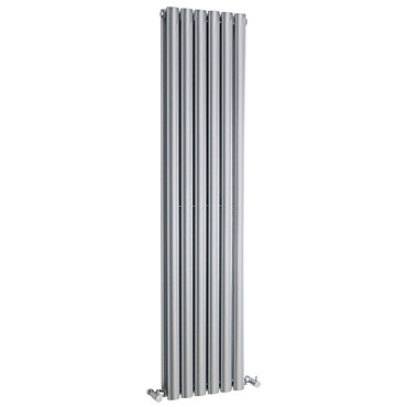 Hudson Reed Revive Double Panel Designer Radiator 1500 x 354mm - High Gloss Silver  Profile Large Im