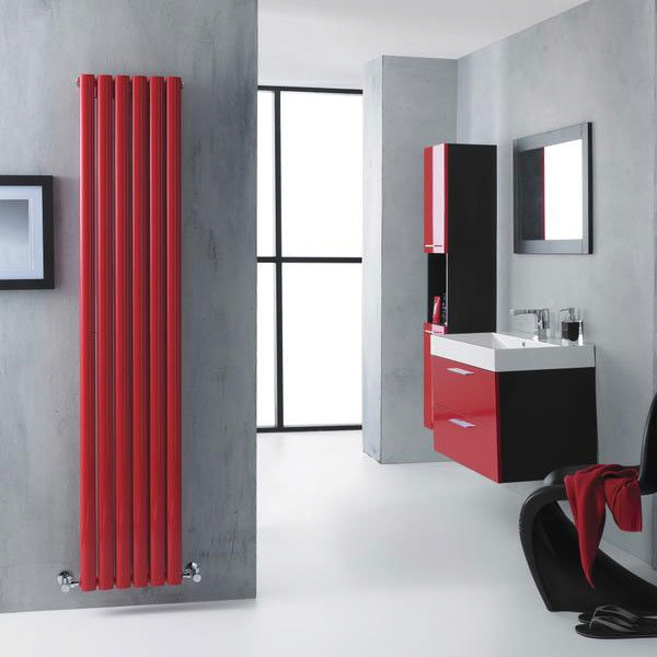 Hudson Reed - Revive Double Panel Designer Radiator 1800 x 354mm - Red - HRE003 Feature Large Image