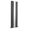 Hudson Reed Revive Double Panel Designer Radiator with Mirror - Anthracite - HLA79 Large Image