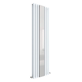 Hudson Reed Revive 1800 x 499mm Double Panel Designer Radiator with Mirror - Gloss White - HL331 Lar