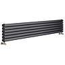 Hudson Reed Revive Horizontal Double Panel Radiator 1500 x 354mm - Anthracite Large Image