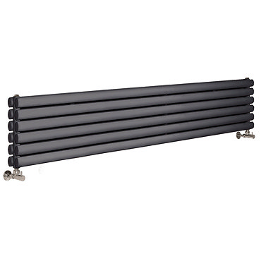 Hudson Reed Revive Horizontal Double Panel Radiator 1800 x 354mm - Anthracite Feature Large Image