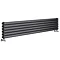 Hudson Reed Revive Horizontal Double Panel Radiator 1800 x 354mm - Anthracite Large Image