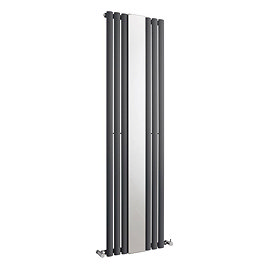 Hudson Reed Revive Single Panel Designer Radiator with Mirror - Anthracite - HLA78 Large Image