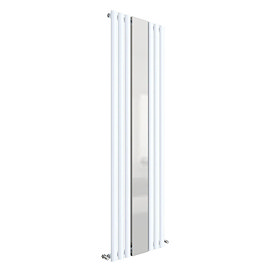 Hudson Reed Revive 1800 x 499mm Single Panel Designer Radiator with Mirror - Gloss White - HL330 Lar