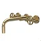 Hudson Reed Revolution Industrial 3TH Wall Mounted Basin Mixer - Brushed Brass - TIW817 Large Image