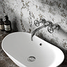 Hudson Reed Revolution Industrial 3TH Wall Mounted Basin Mixer  Profile Large Image