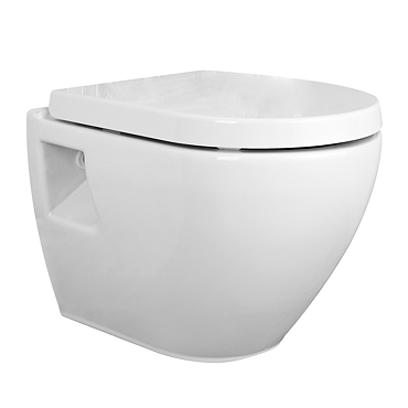 Hudson Reed Round Wall Hung Pan + Top-Fix Soft-Close Seat - CPA004  Profile Large Image