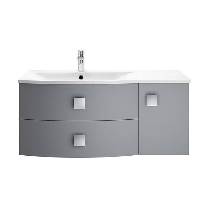 Hudson Reed Sarenna 1000mm Wall Hung Cabinet & Basin - Dove Grey Large Image