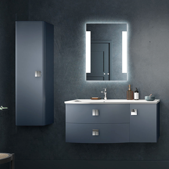 Hudson Reed Sarenna 1000mm Wall Hung Cabinet & Basin - Mineral Blue Standard Large Image