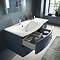 Hudson Reed Sarenna 1000mm Wall Hung Cabinet & Basin - Moon White Profile Large Image