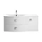 Hudson Reed Sarenna 1000mm Wall Hung Cabinet & Basin - Moon White Large Image