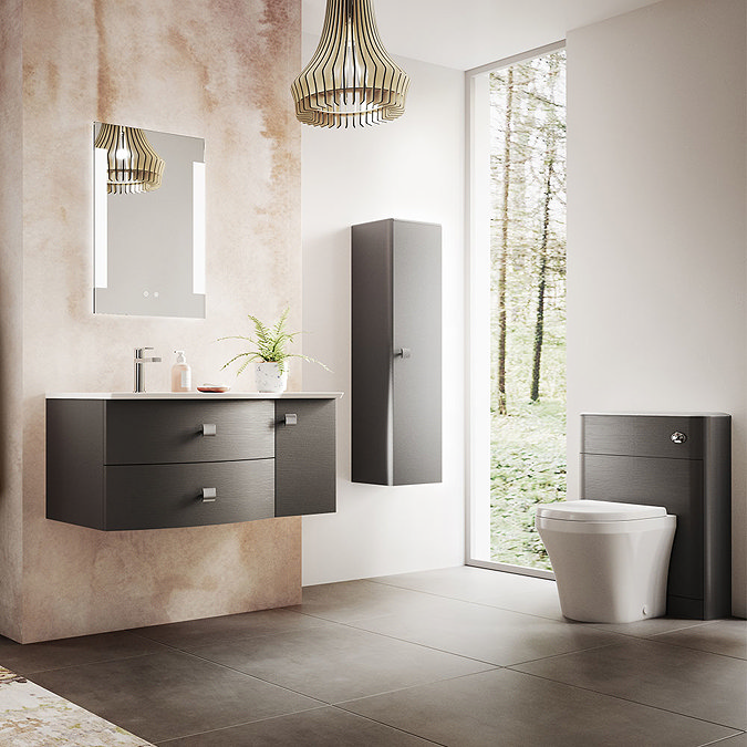 Hudson Reed Sarenna 1000mm Wall Hung Cabinet & Basin - Graphite  Standard Large Image