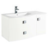 Hudson Reed Sarenna 1000mm Wall Hung Cabinet & Basin - White Large Image