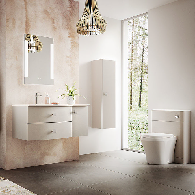Hudson Reed Sarenna 500mm WC Unit - Cashmere Feature Large Image