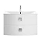 Hudson Reed Sarenna 700mm Wall Hung Cabinet & Basin - Moon White Large Image