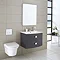 Hudson Reed Sarenna 700mm Wall Hung Cabinet & Basin - Graphite  Feature Large Image