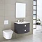 Hudson Reed Sarenna 700mm Wall Hung Cabinet & Basin - Graphite Feature Large Image