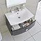 Hudson Reed Sarenna 700mm Wall Hung Cabinet & Basin - White Profile Large Image