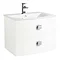 Hudson Reed Sarenna 700mm Wall Hung Cabinet & Basin - White Large Image