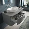 Hudson Reed Sarenna Dove Grey 1000mm Wall Hung Cabinet & Grey Marble Top Profile Large Image