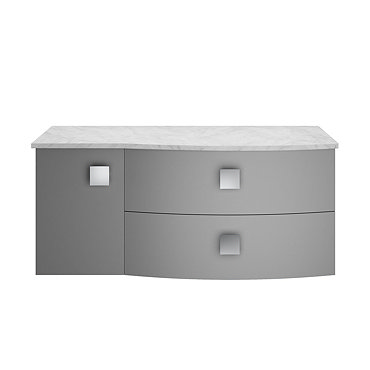 Hudson Reed Sarenna Dove Grey 1000mm Wall Hung Cabinet & Grey Marble Top  Profile Large Image