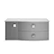 Hudson Reed RH Sarenna Wall Hung Countertop Vanity Unit - Dove Grey - 1000mm with Grey Marble Top La