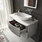 Hudson Reed Sarenna Dove Grey 1000mm Wall Hung Cabinet & White Marble Top Feature Large Image