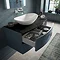 Hudson Reed Sarenna Mineral Blue 1000mm Wall Hung Cabinet & Black Marble Top Profile Large Image