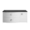 Hudson Reed Sarenna Moon White 1000mm Wall Hung Cabinet & Black Marble Top Large Image