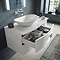 Hudson Reed Sarenna Moon White 1000mm Wall Hung Cabinet & White Marble Top Profile Large Image