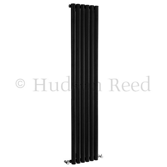Hudson Reed Savy Single Panel Designer Radiator - High Gloss Black - HLB23 Large Image