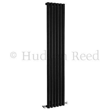 Hudson Reed Savy Single Panel Designer Radiator - High Gloss Black - HLB23 Profile Large Image