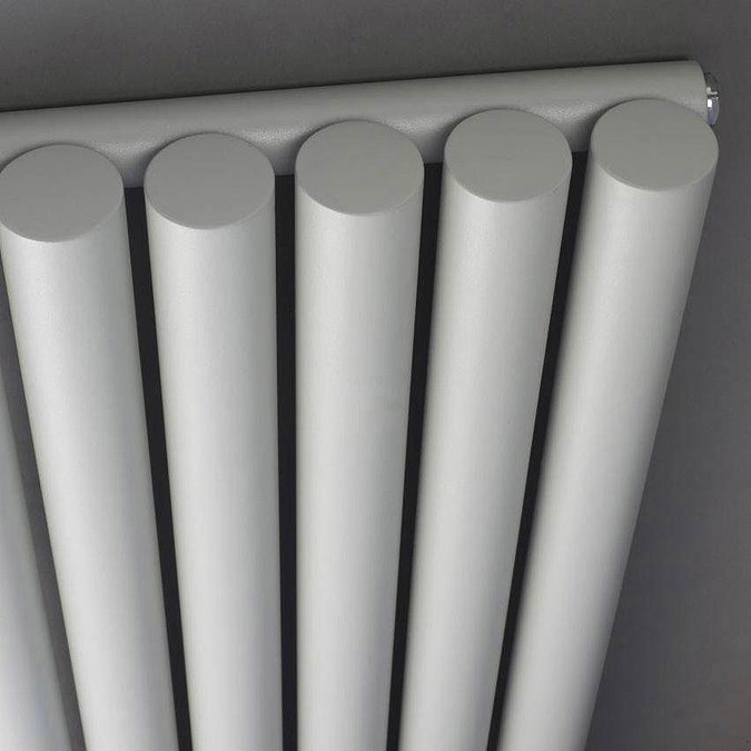 Hudson Reed Savy Single Panel Designer Radiator - High Gloss Silver - HLS53 Profile Large Image