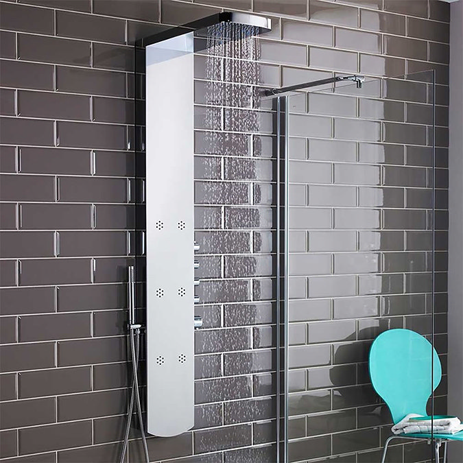 Hudson Reed - Shimmer Thermostatic Shower Panel - AS345  Feature Large Image