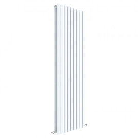 Hudson Reed Sloane 1800 x 528mm Vertical Double Panel Radiator - Satin White - HLW47D Large Image