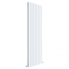 Hudson Reed Sloane 1800 x 528mm Vertical Double Panel Radiator - Satin White - HLW47D Large Image