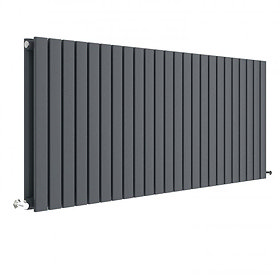 Hudson Reed Sloane 600 x 1398mm Horizontal Double Panel Radiator - Anthracite - HLA59D Large Image