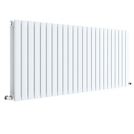Hudson Reed Sloane 600 x 1398mm Horizontal Double Panel Radiator - Satin White - HLW59D Large Image