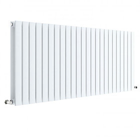 Hudson Reed Sloane 600 x 1398mm Horizontal Double Panel Radiator - Satin White - HLW59D Large Image