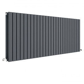 Hudson Reed Sloane 600 x 1572mm Horizontal Double Panel Radiator - Anthracite - HLA60D Large Image