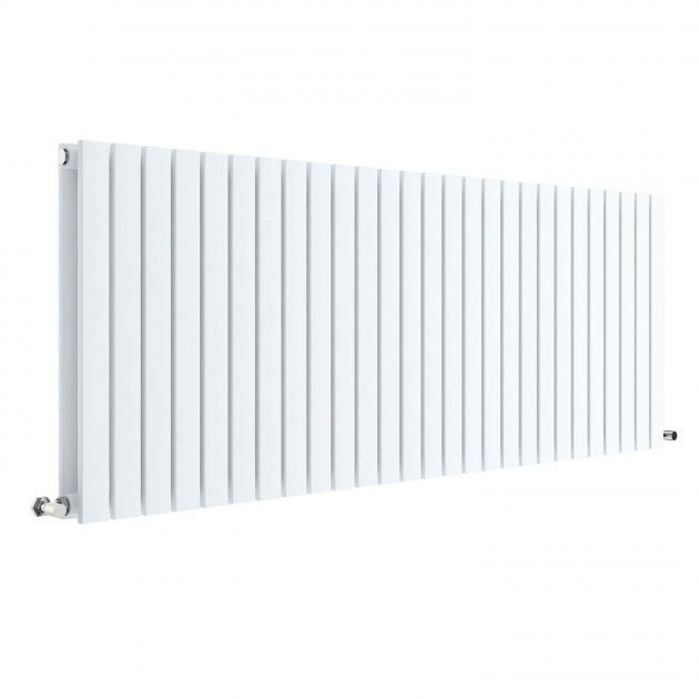 Hudson Reed Sloane 600 x 1572mm Horizontal Double Panel Radiator - Satin White - HLW60D Large Image