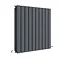 Hudson Reed Sloane 600 x 586mm Horizontal Double Panel Radiator - Anthracite - HLA55D Large Image