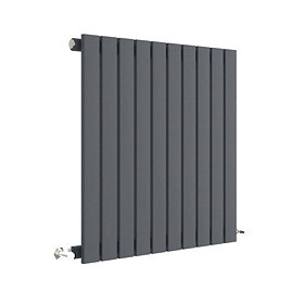 Hudson Reed Sloane 600 x 586mm Horizontal Single Panel Radiator - Anthracite - HLA55 Large Image